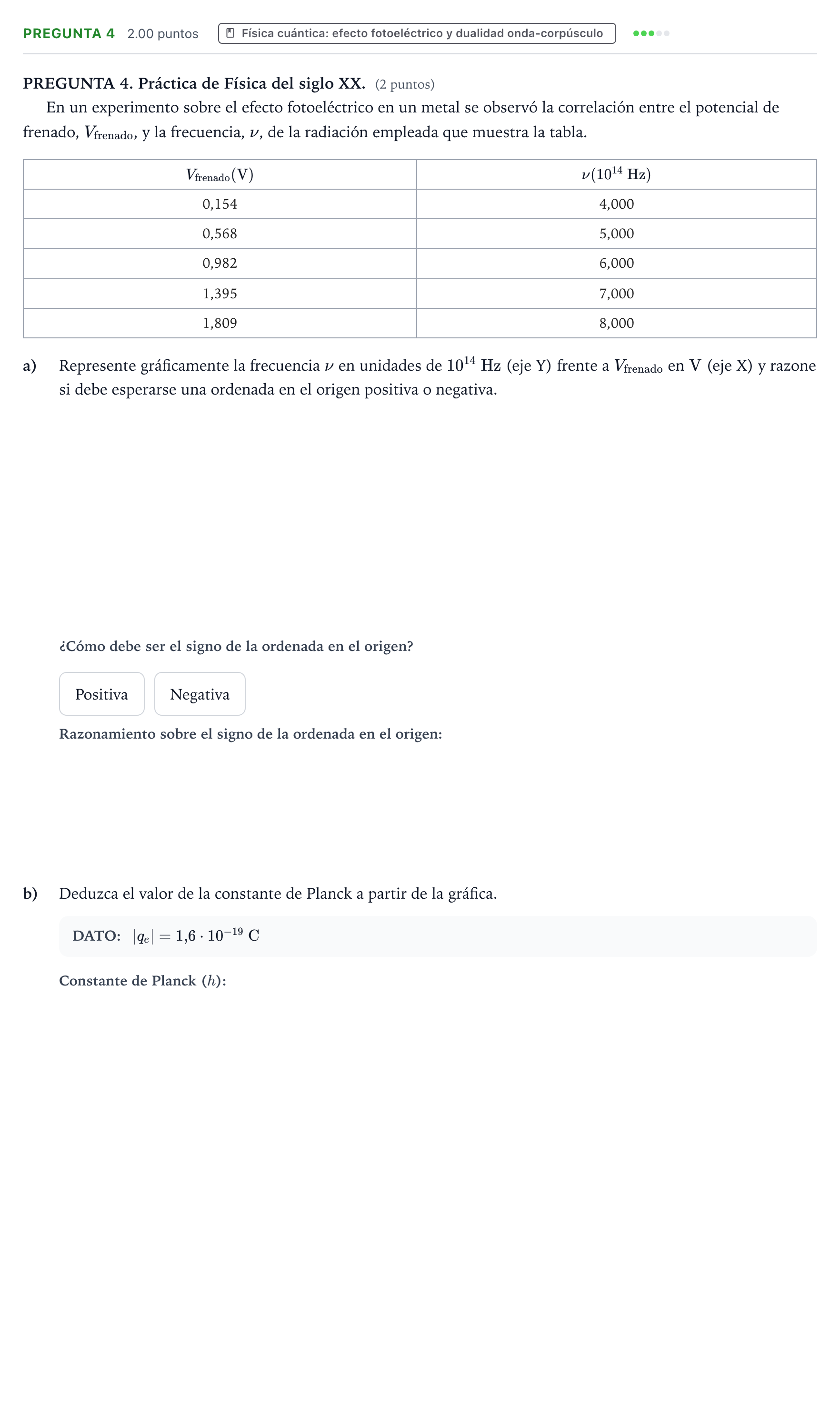 Enunciado: Pregunta 4 · Física PAU Galicia Extraordinaria 2024