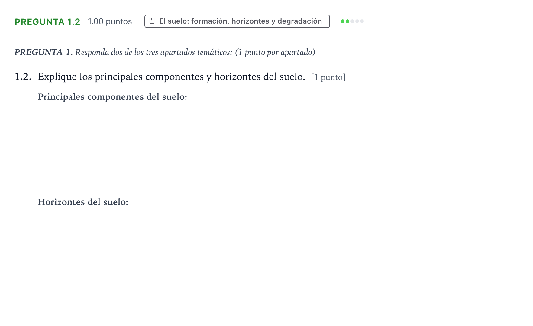 Enunciado: Pregunta 1.2 · Geología y Ciencias Ambientales PAU Galicia Ordinaria 2024