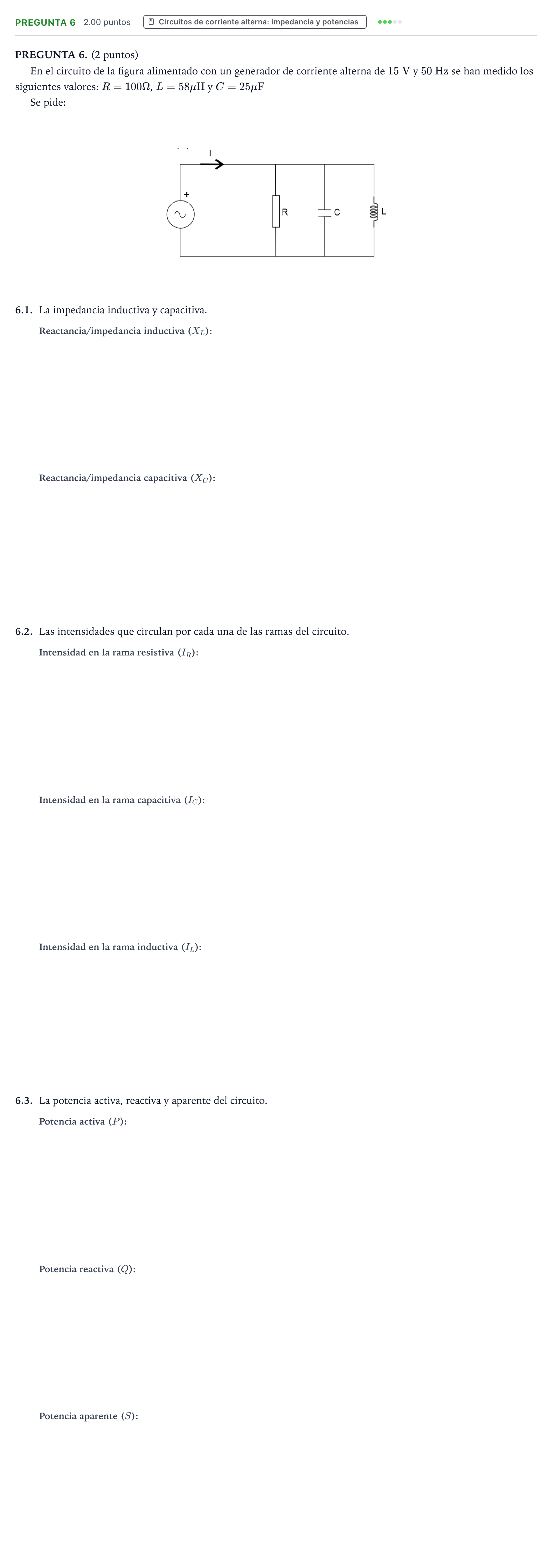 Enunciado: Pregunta 6 · Tecnología e Ingeniería II PAU Galicia Ordinaria 2024
