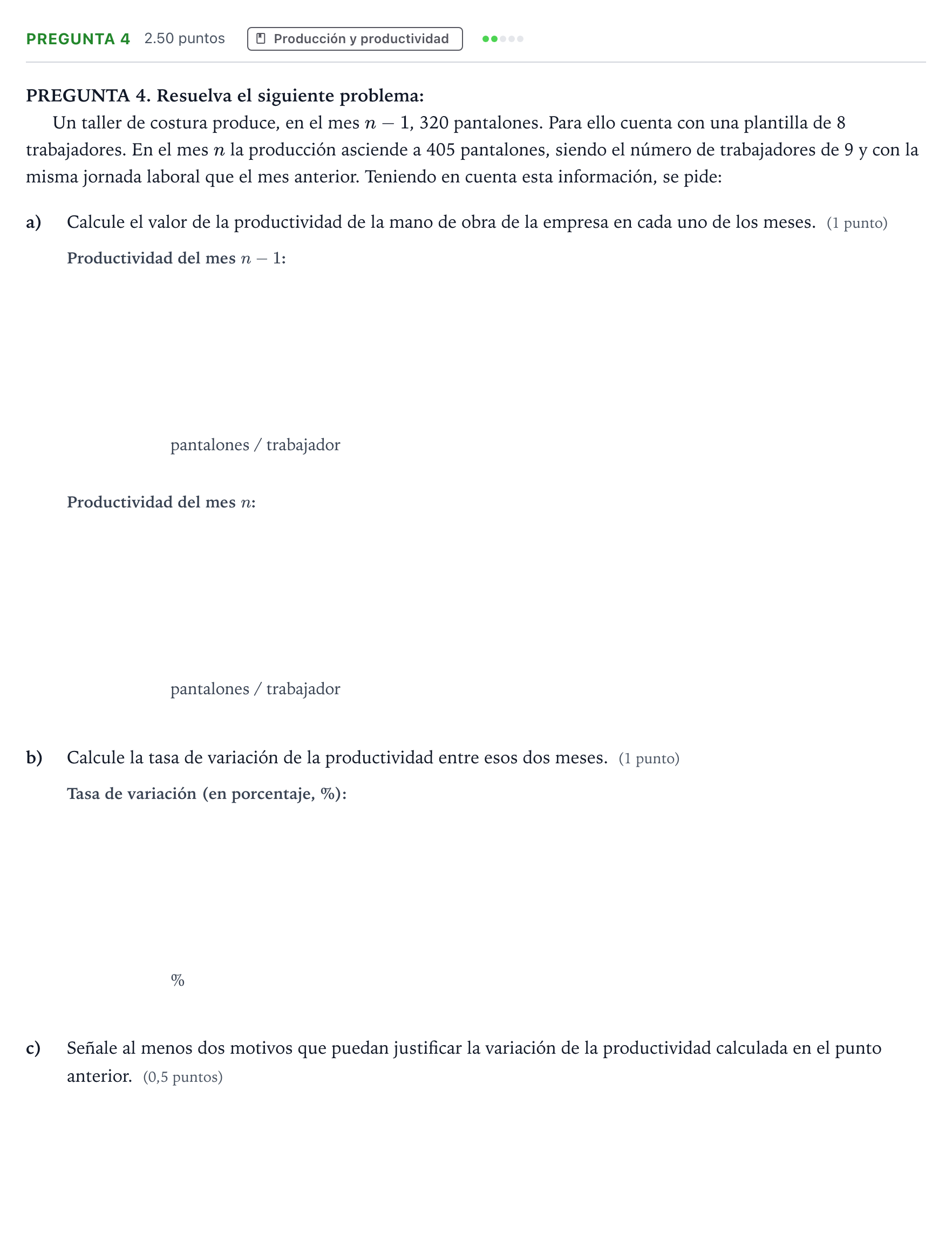 Enunciado: Pregunta 4 · Empresa y Diseño de Modelos de Negocio PAU Galicia Ordinaria 2024