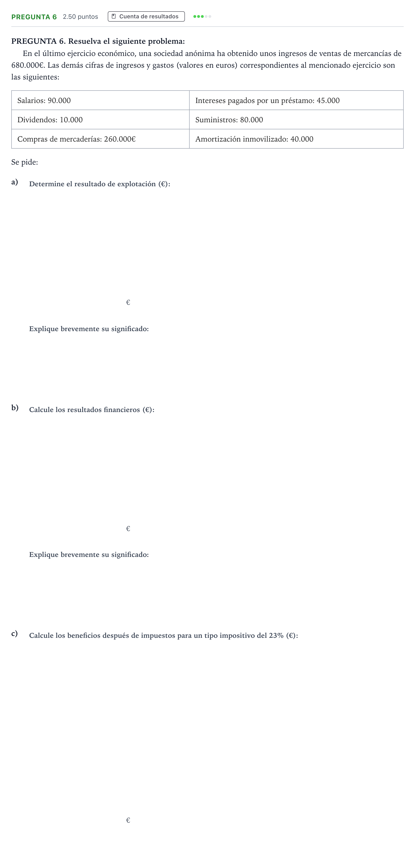 Enunciado: Pregunta 6 · Empresa y Diseño de Modelos de Negocio PAU Galicia Ordinaria 2024