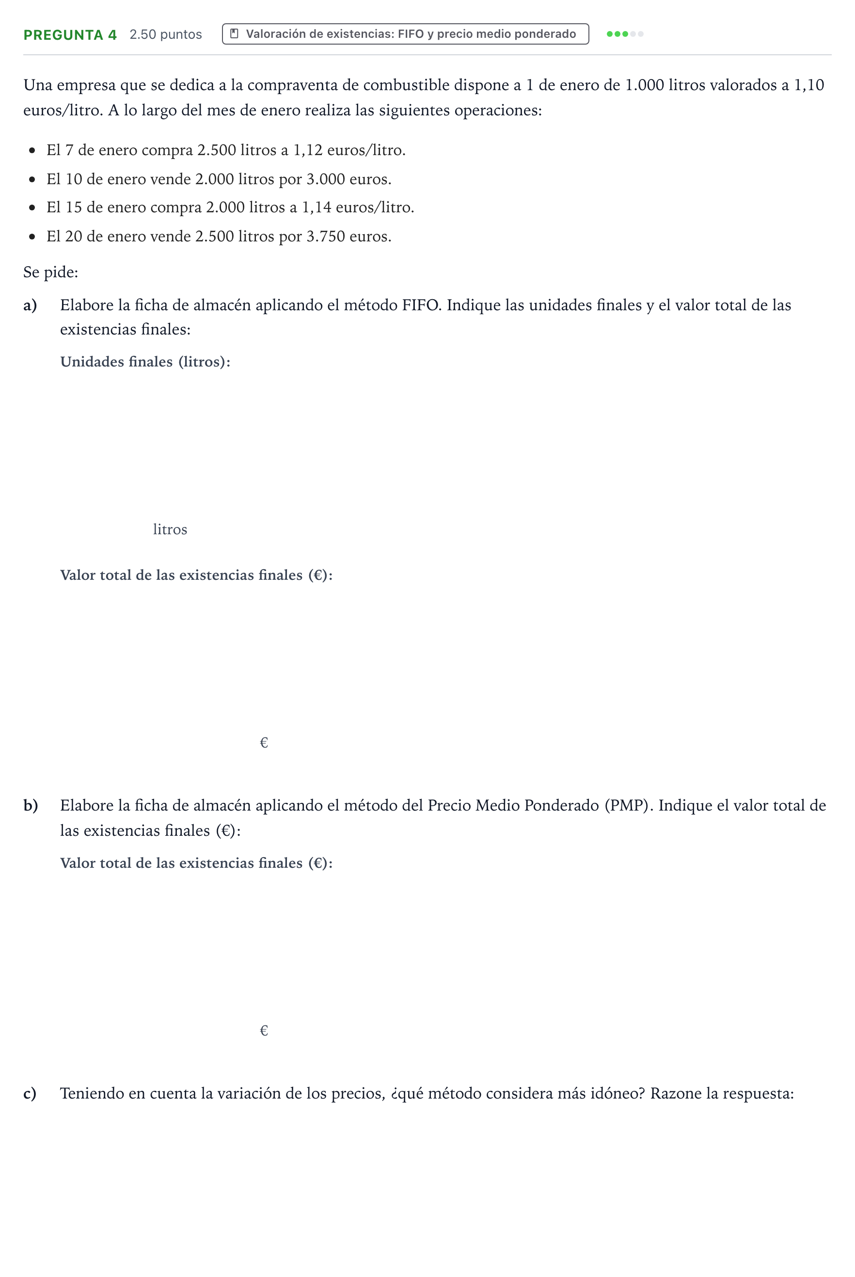 Enunciado: Pregunta 4 · Empresa y Diseño de Modelos de Negocio PAU Galicia Extraordinaria 2024