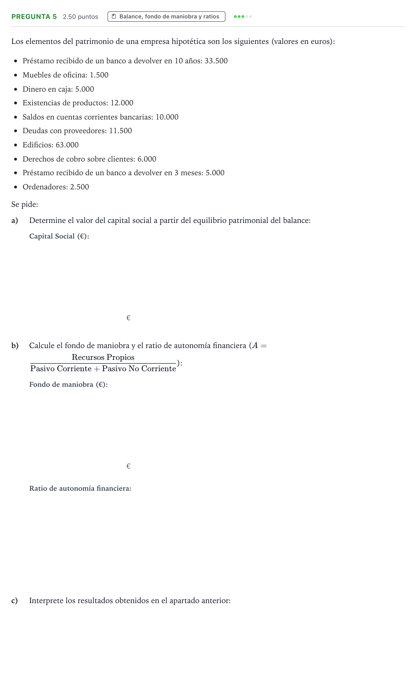 Enunciado: Pregunta 5 · Empresa y Diseño de Modelos de Negocio PAU Galicia Extraordinaria 2024
