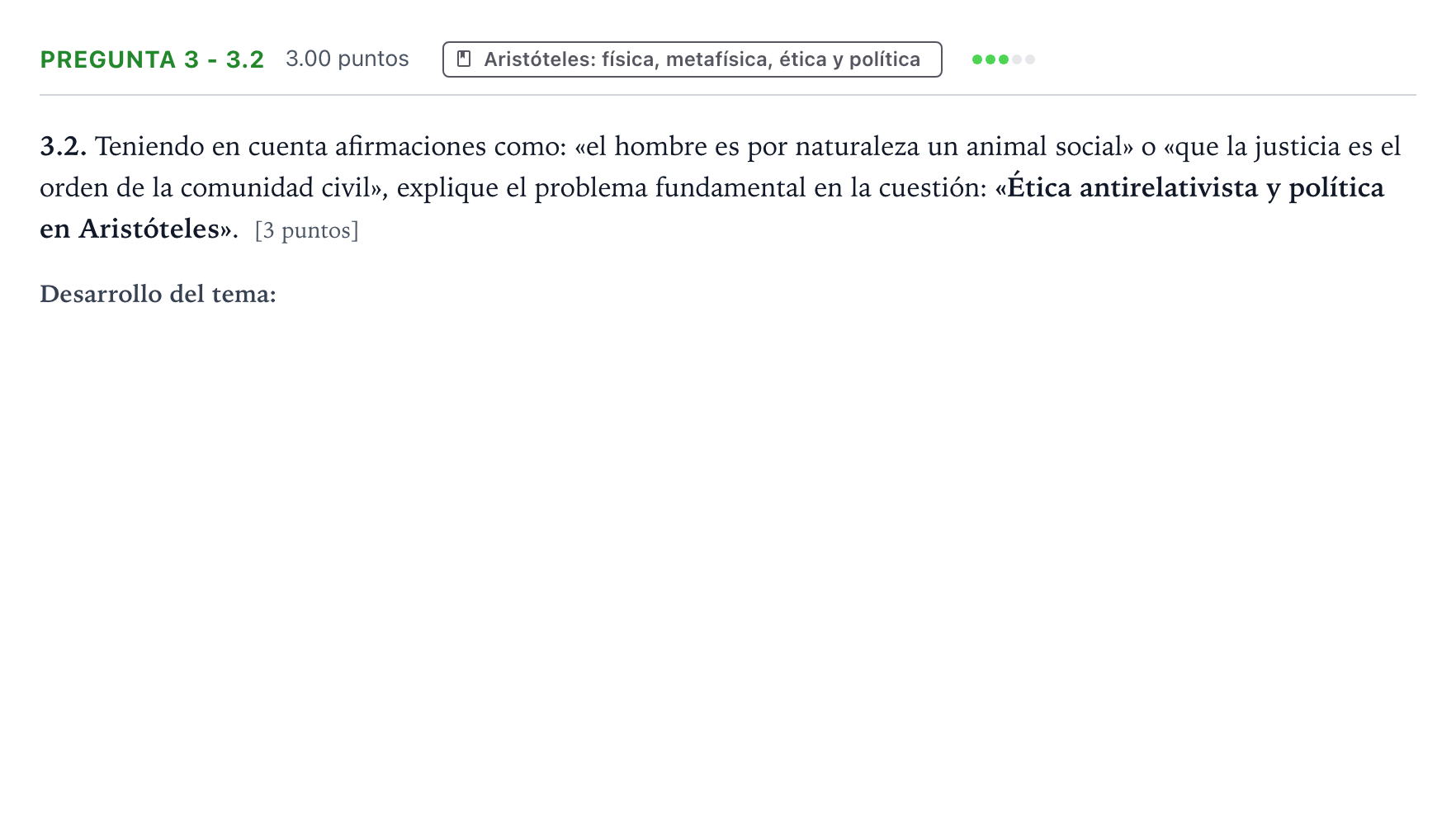 Enunciado: Pregunta 3 - 3.2 · Historia de la Filosofía PAU Galicia Ordinaria 2025