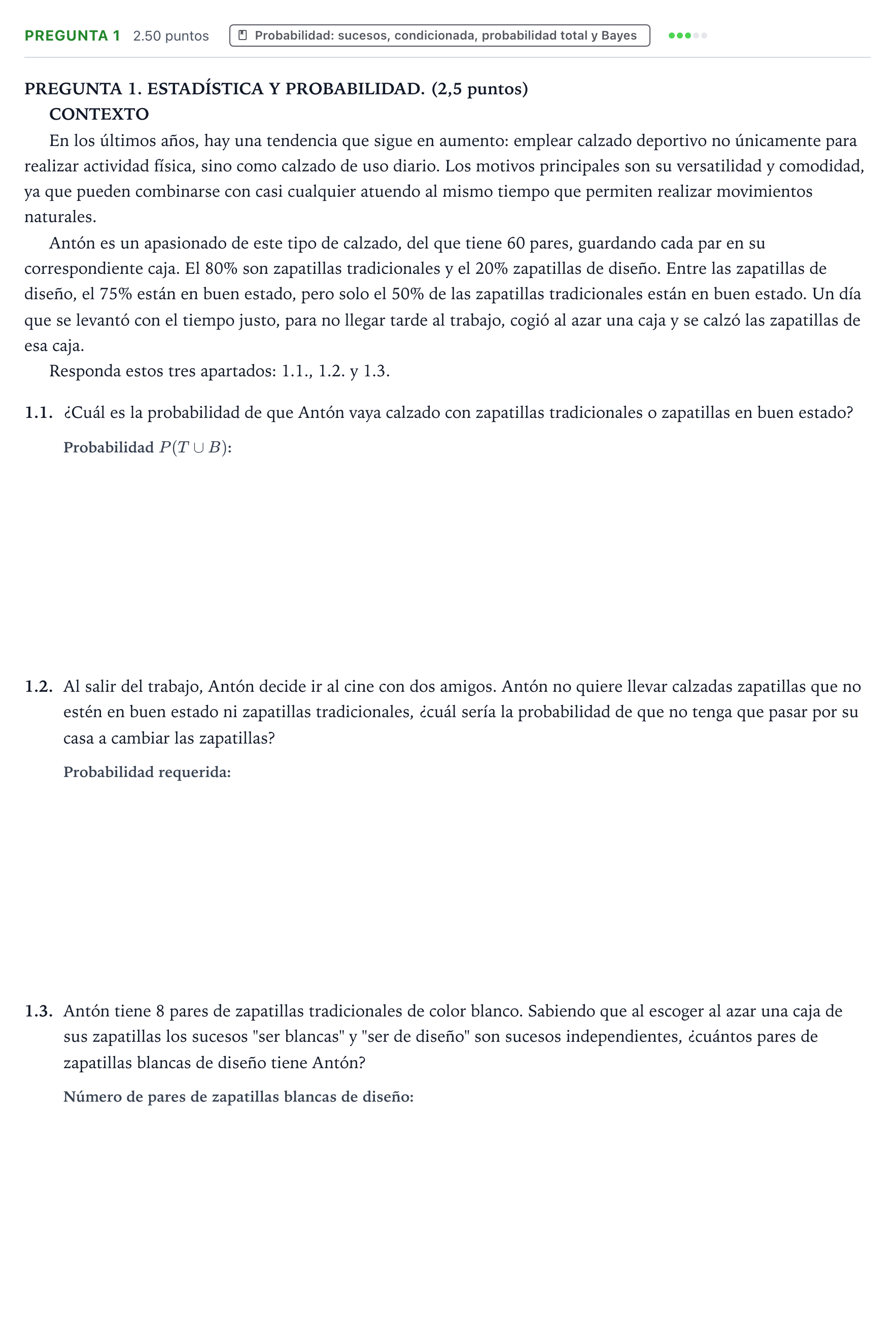 Enunciado: Pregunta 1 · Matemáticas II PAU Galicia Extraordinaria 2025