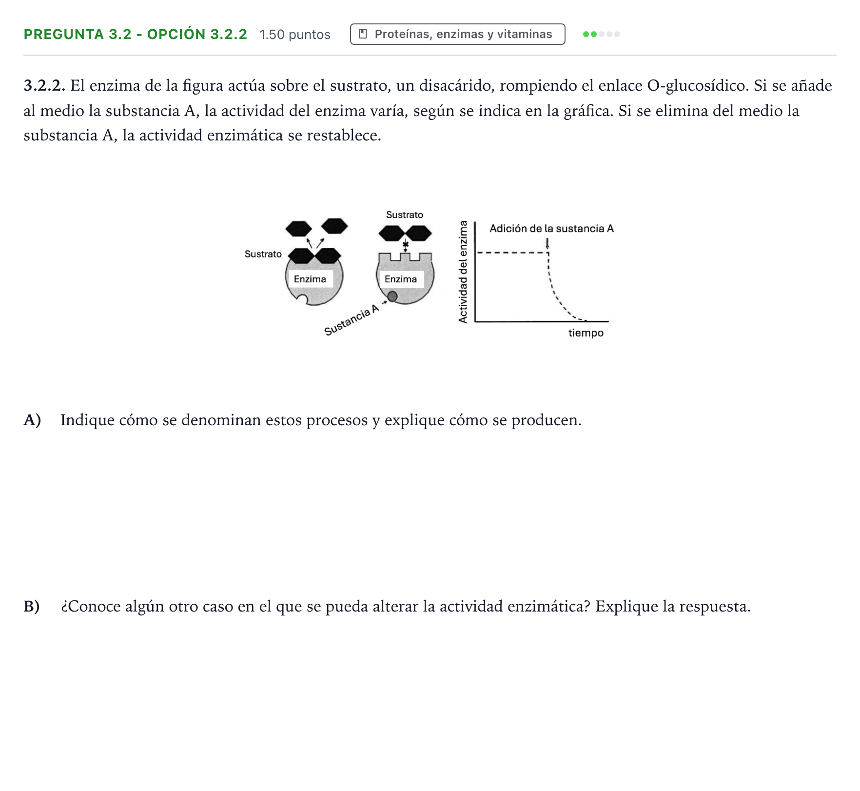 Enunciado: Pregunta 3.2 - Opción 3.2.2 · Biología PAU Galicia Extraordinaria 2025