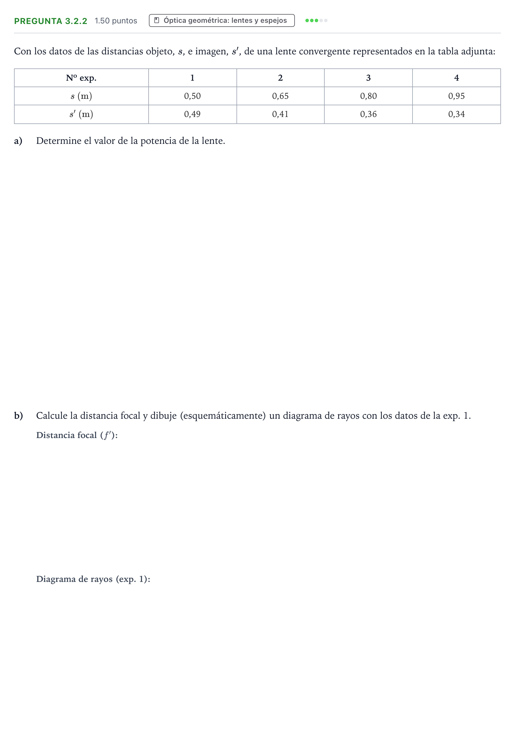 Enunciado: Pregunta 3.2.2 · Física PAU Galicia Extraordinaria 2025