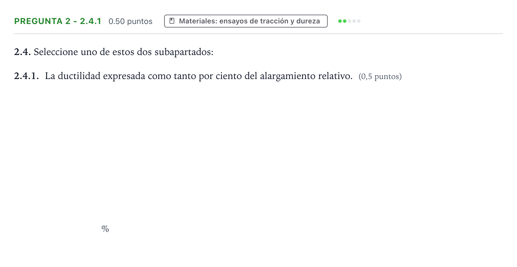 Enunciado: Pregunta 2 - 2.4.1 · Tecnología e Ingeniería II PAU Galicia Extraordinaria 2025
