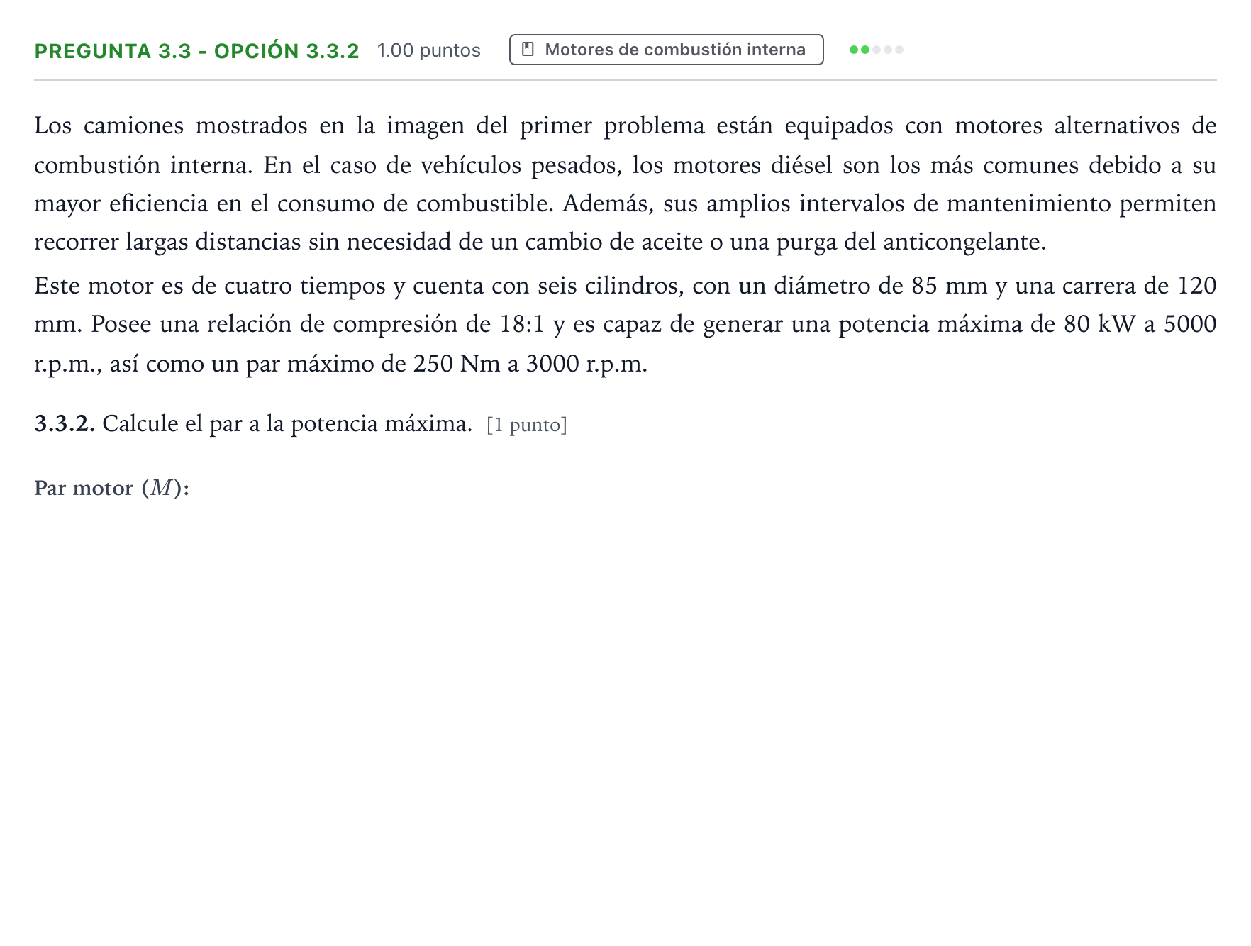 Enunciado: Pregunta 3.3 - Opción 3.3.2 · Tecnología e Ingeniería II PAU Galicia Ordinaria 2025