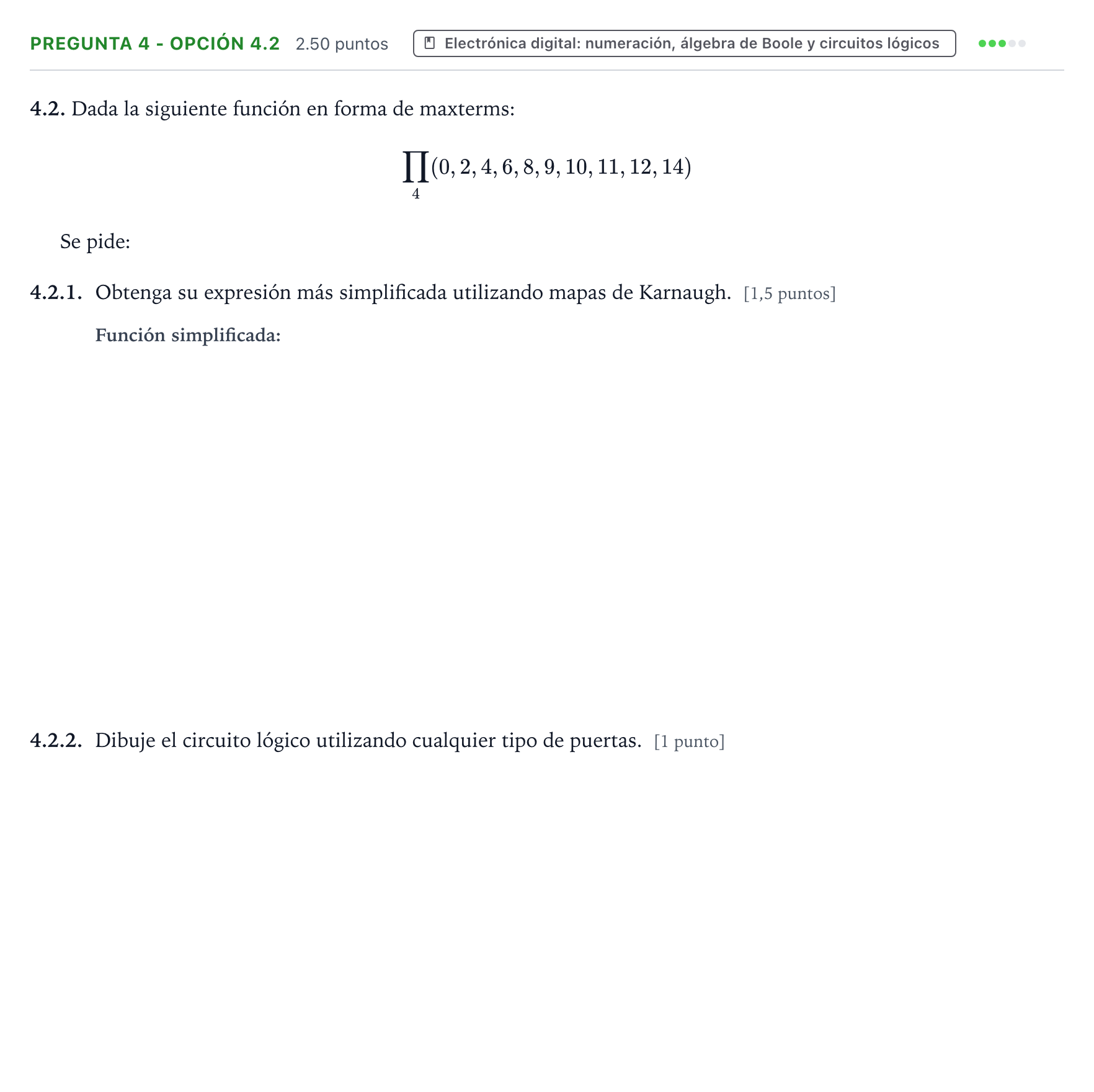Enunciado: Pregunta 4 - Opción 4.2 · Tecnología e Ingeniería II PAU Galicia Ordinaria 2025
