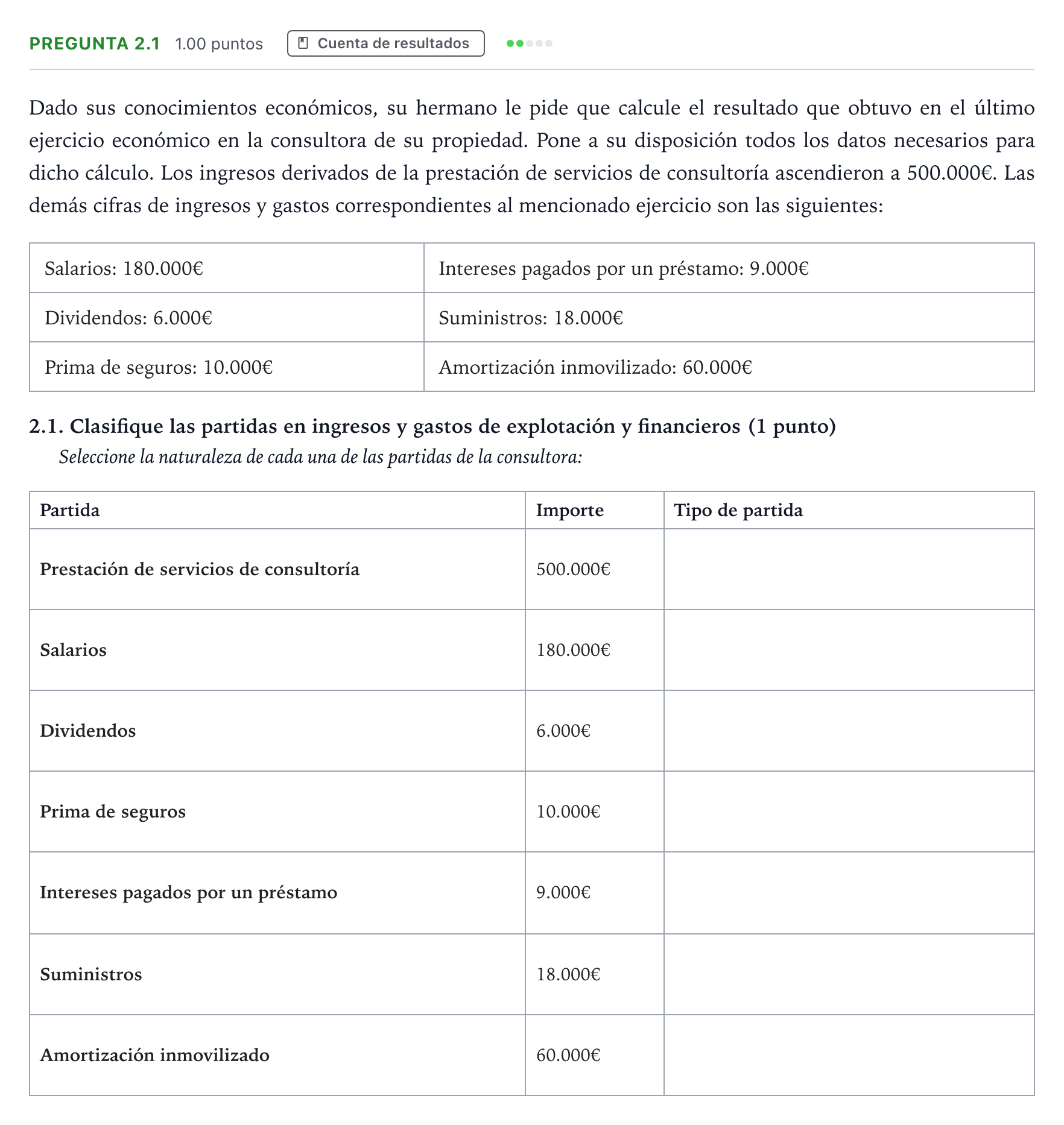 Enunciado: Pregunta 2.1 · Empresa y Diseño de Modelos de Negocio PAU Galicia Ordinaria 2025